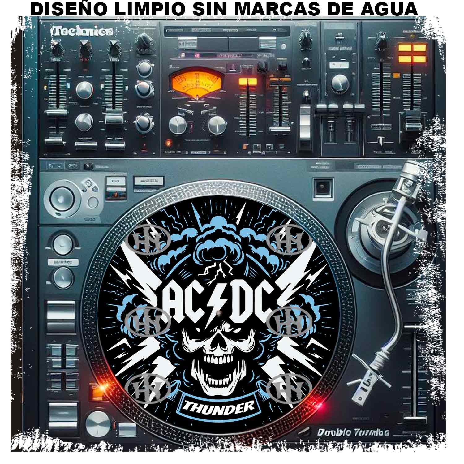AC_DC-4 Slipmats personalizado para Djing: imagen 2