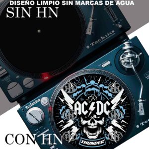 AC_DC-4 Slipmats personalizado para Djing: imagen 4