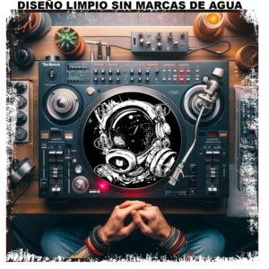 Astronauta-2 Slipmats personalizado para Djing: imagen 3