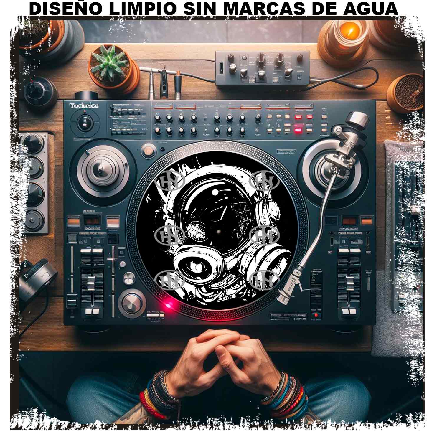 Astronauta-2 Slipmats personalizado para Djing: imagen 3