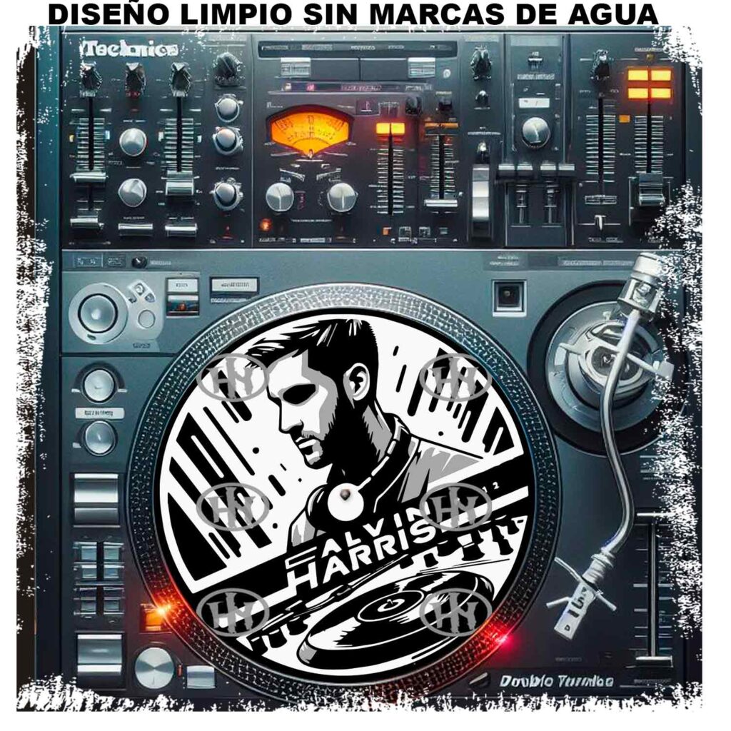 Calvin Harris-3 Slipmats personalizado para Djing