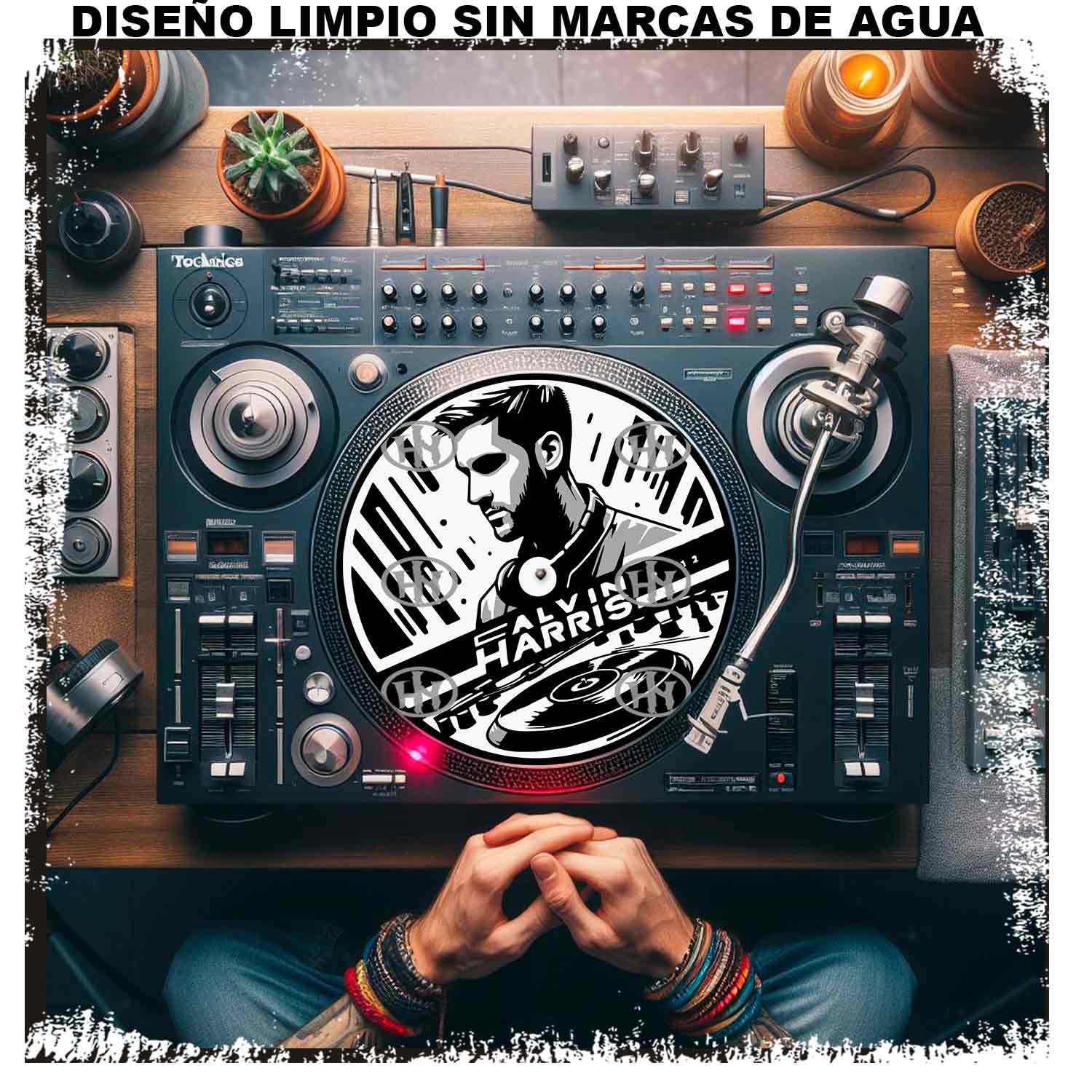 Calvin Harris-3 Slipmats personalizado para Djing: imagen 3