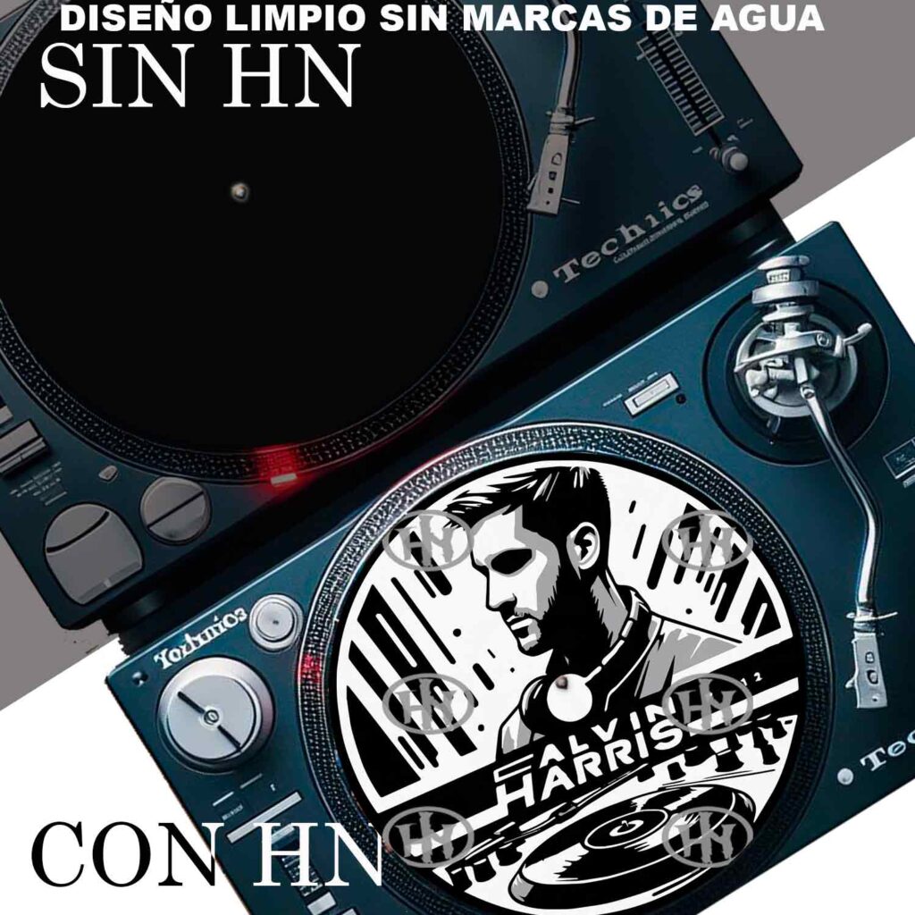 Calvin Harris-3 Slipmats personalizado para Djing