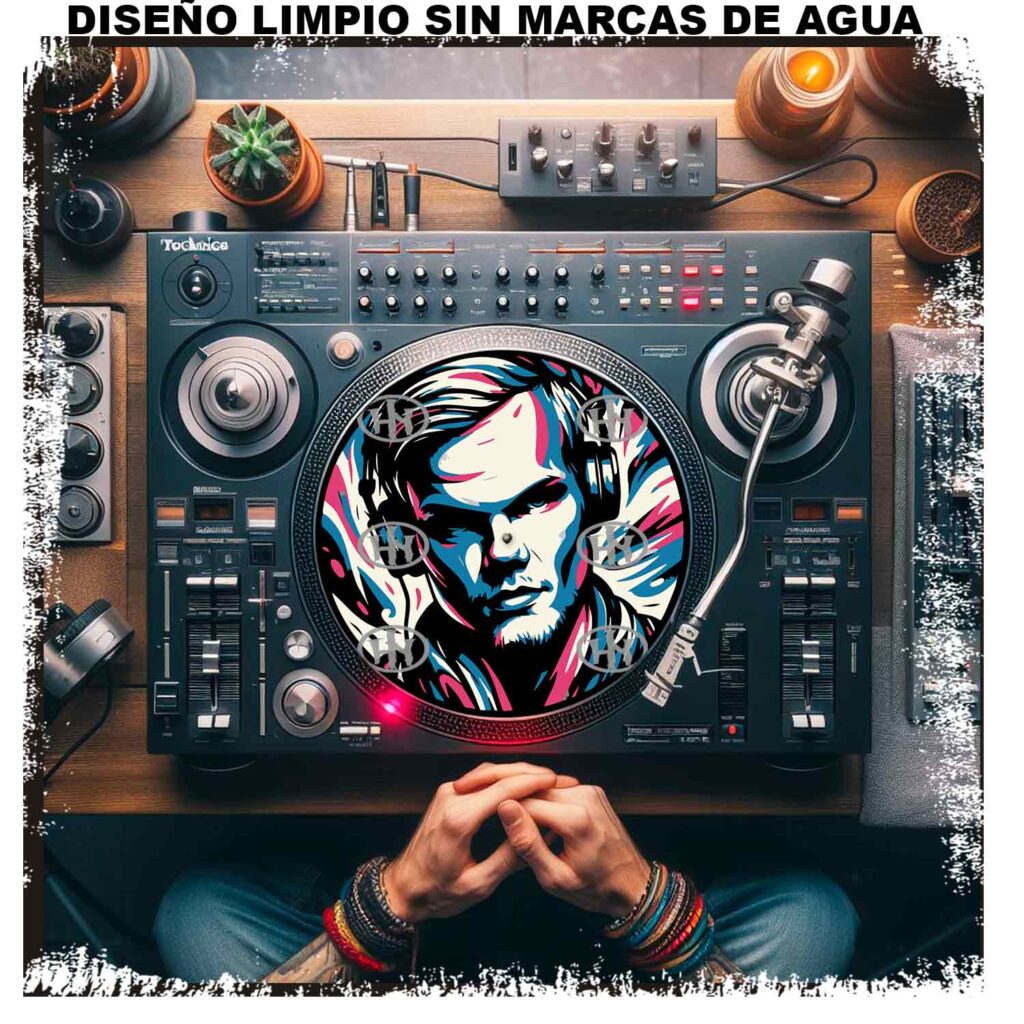Dj Aivici-3 Slipmats personalizado para Djing