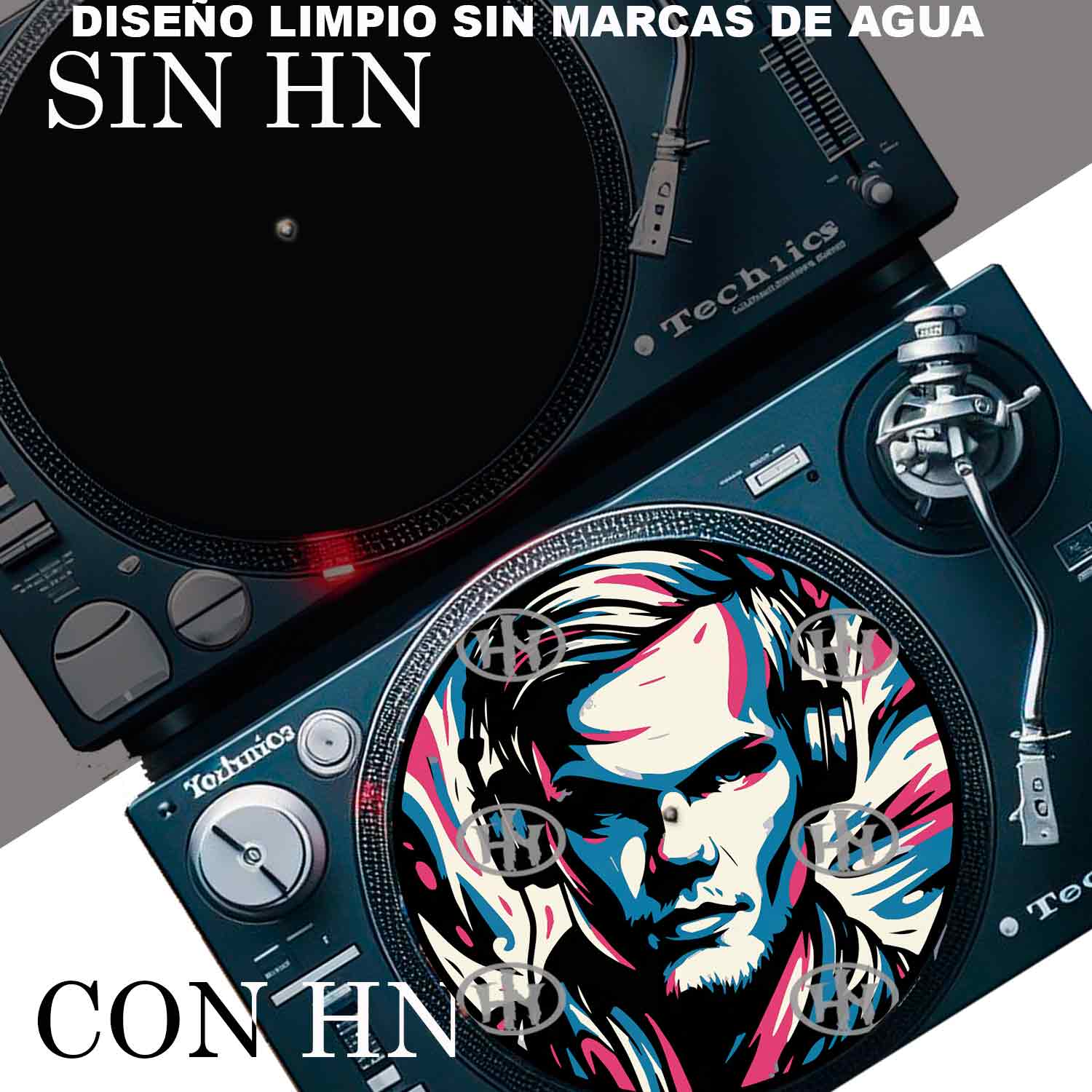 Dj Aivici-3 Slipmats personalizado para Djing: imagen 4