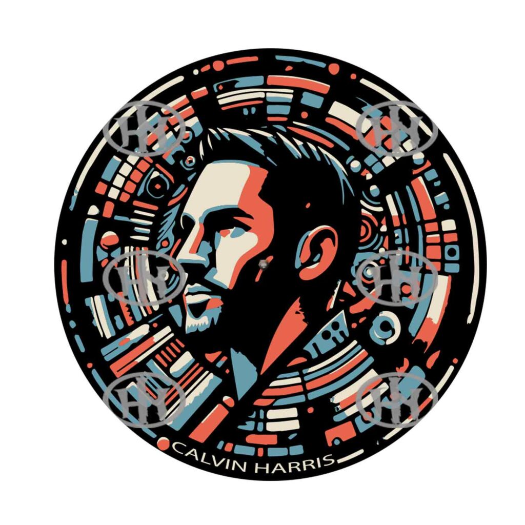 Dj Calvin Harris-5 Slipmats personalizado para Djing