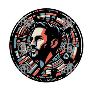 Dj Calvin Harris-5 Slipmats personalizado para Djing