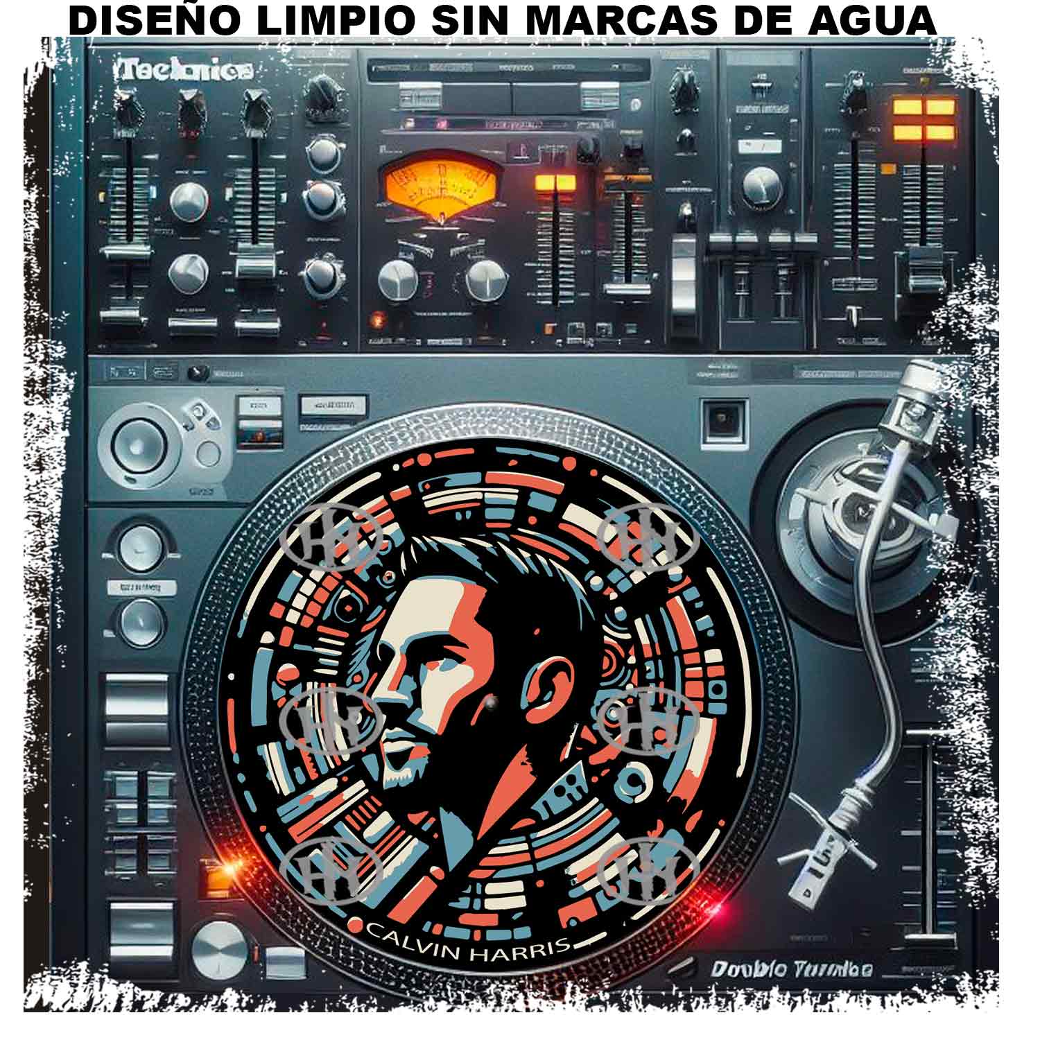 Dj Calvin Harris-5 Slipmats personalizado para Djing: imagen 2
