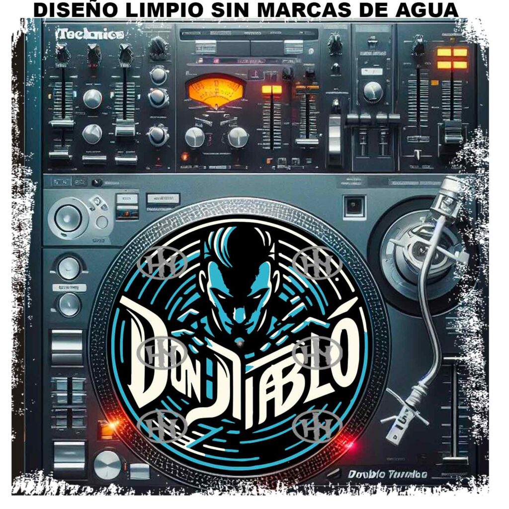 Dj Don Diablo-4 Slipmats personalizado para Djing