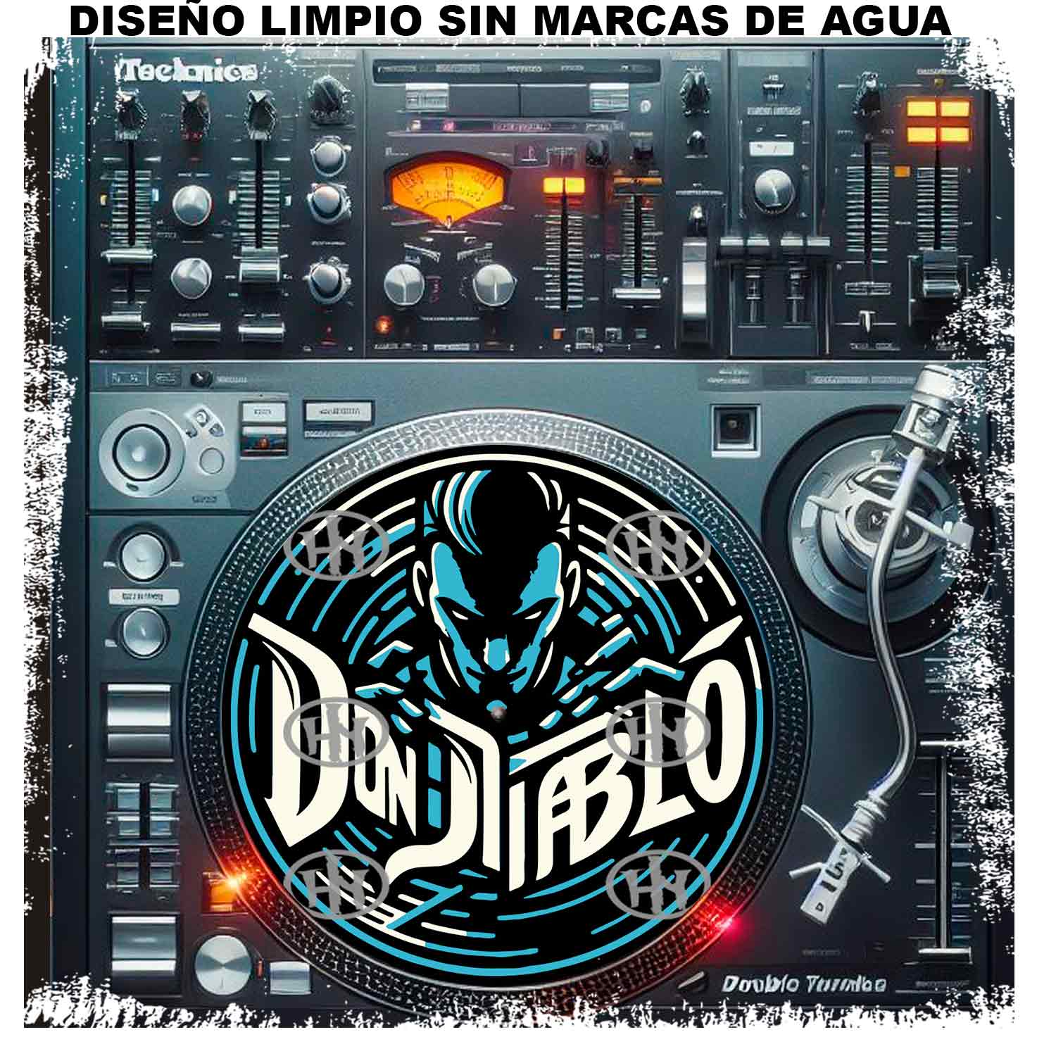 Dj Don Diablo-4 Slipmats personalizado para Djing: imagen 2