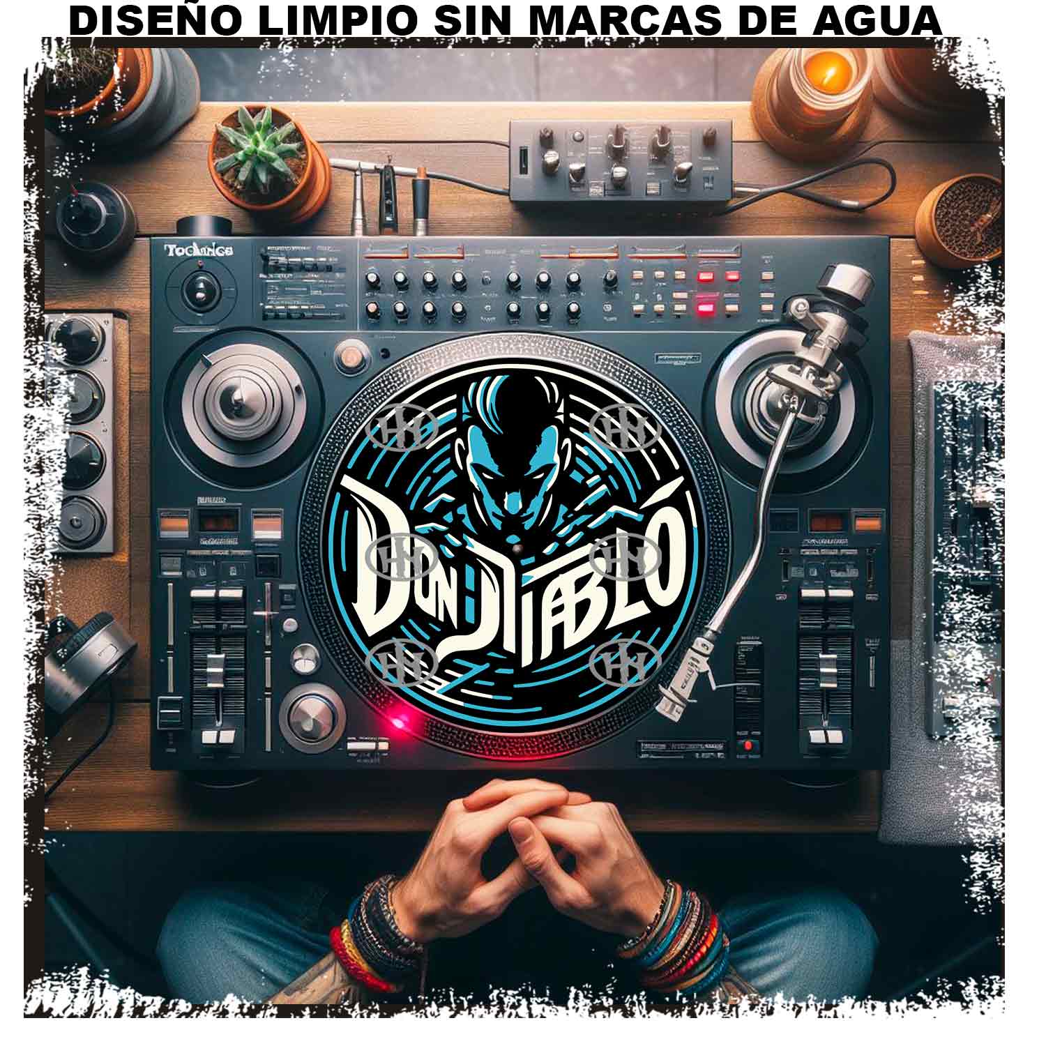 Dj Don Diablo-4 Slipmats personalizado para Djing: imagen 3
