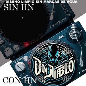 Dj Don Diablo-4 Slipmats personalizado para Djing: imagen 4