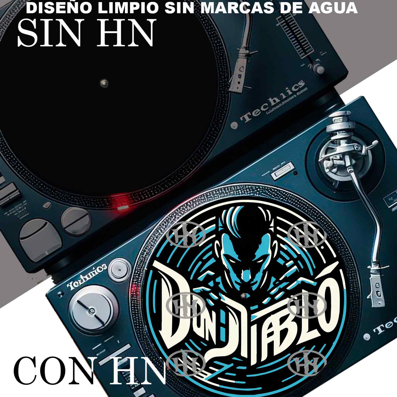 Dj Don Diablo-4 Slipmats personalizado para Djing: imagen 4