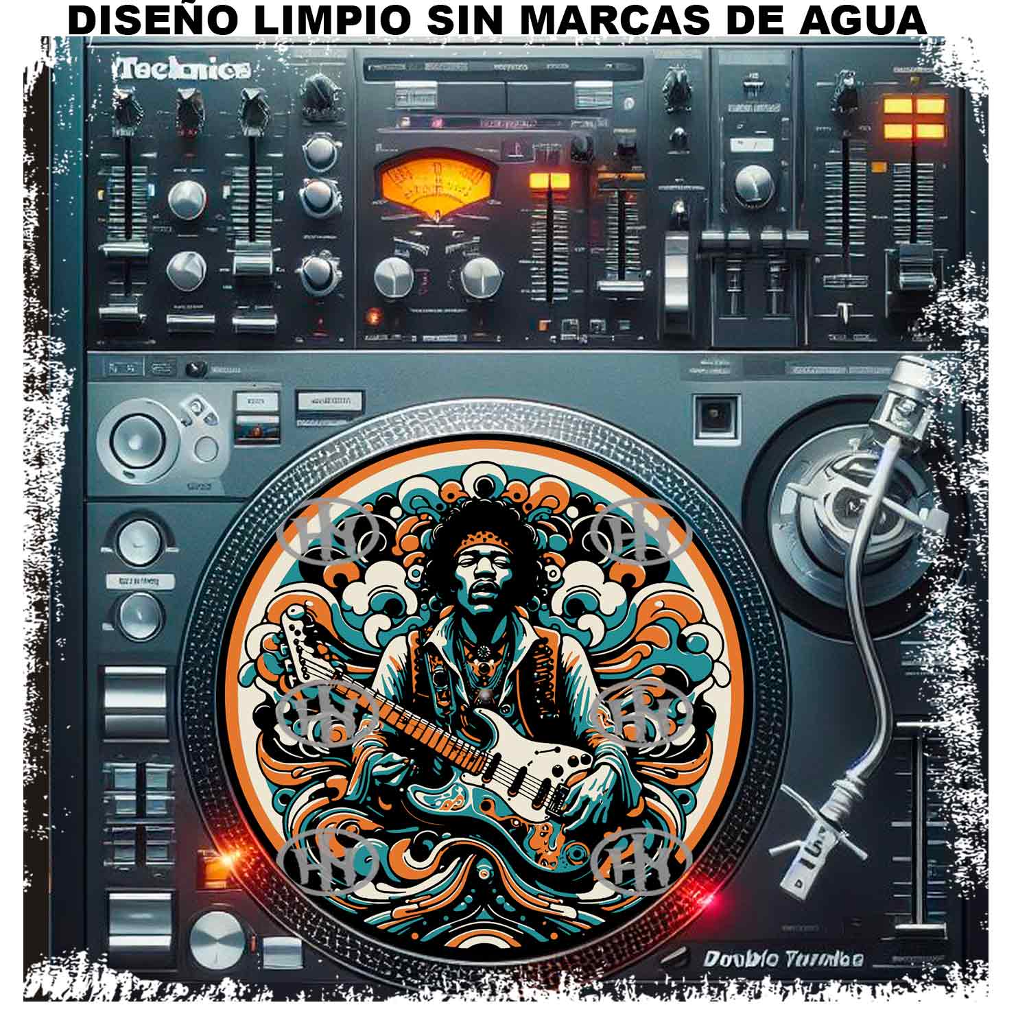 Jimi Hendrix-3 Slipmats personalizado para Djing: imagen 2