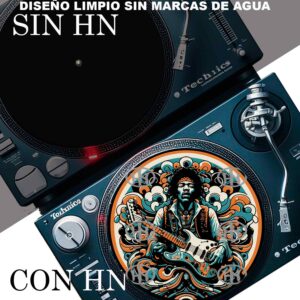 Jimi Hendrix-3 Slipmats personalizado para Djing: imagen 4