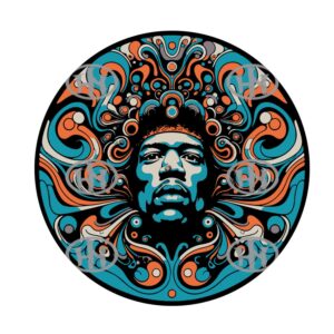 Jimi Hendrix-4 Slipmats personalizado para Djing