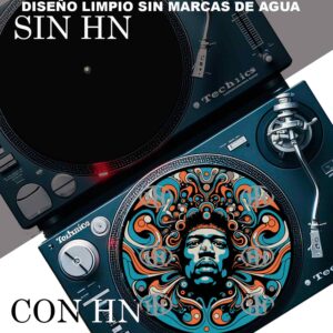 Jimi Hendrix-4 Slipmats personalizado para Djing: imagen 4