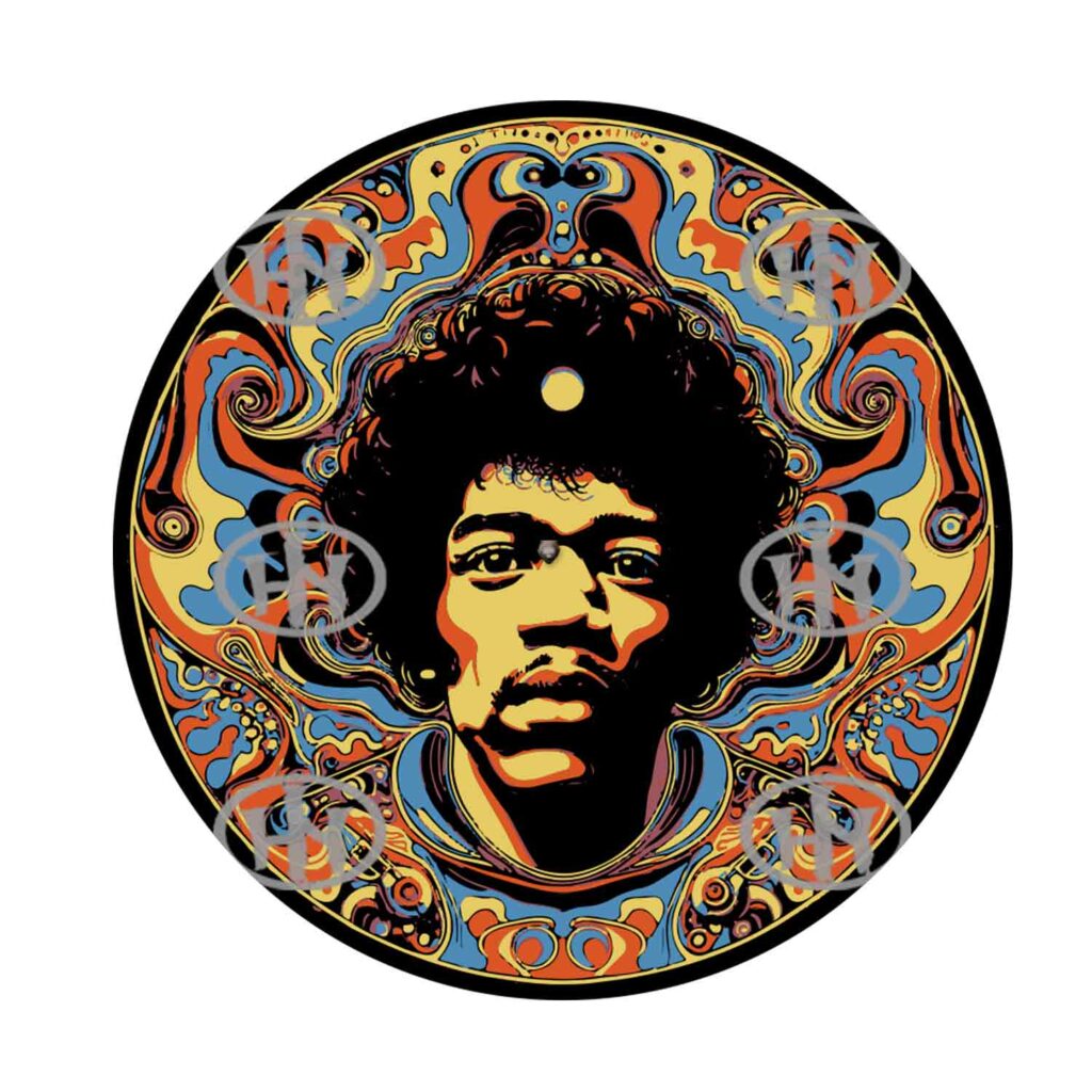 Jimi Hendrix Slipmats personalizado para Djing