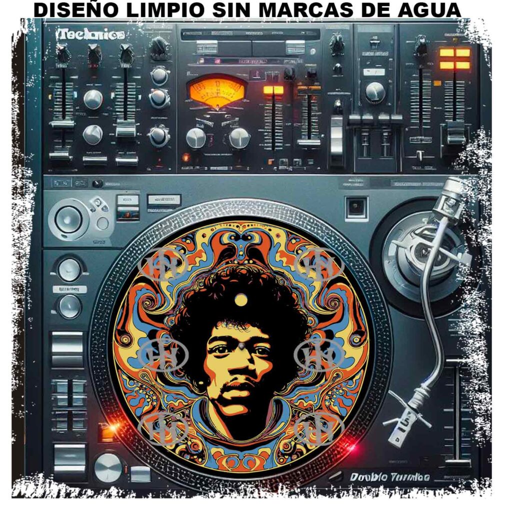 Jimi Hendrix Slipmats personalizado para Djing