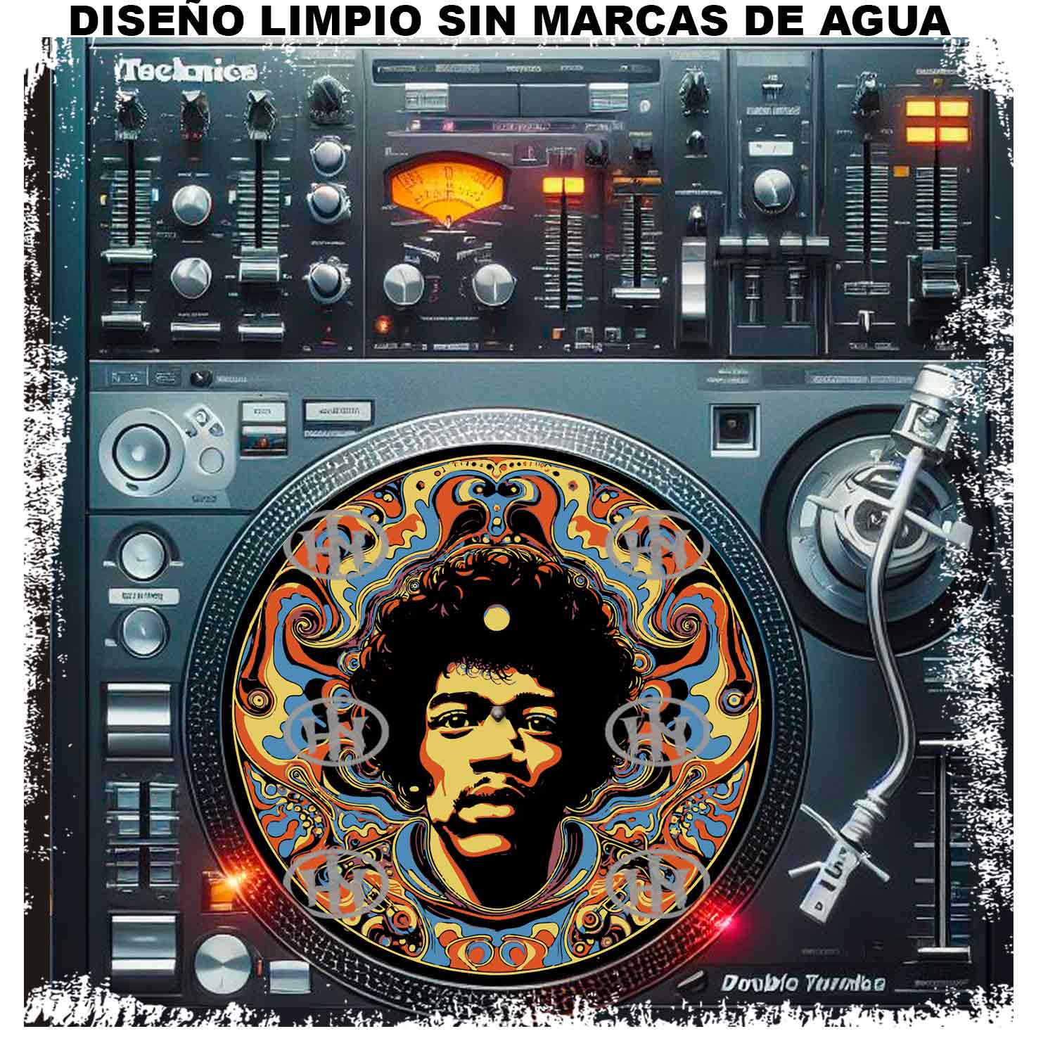 Jimi Hendrix Slipmats personalizado para Djing: imagen 2