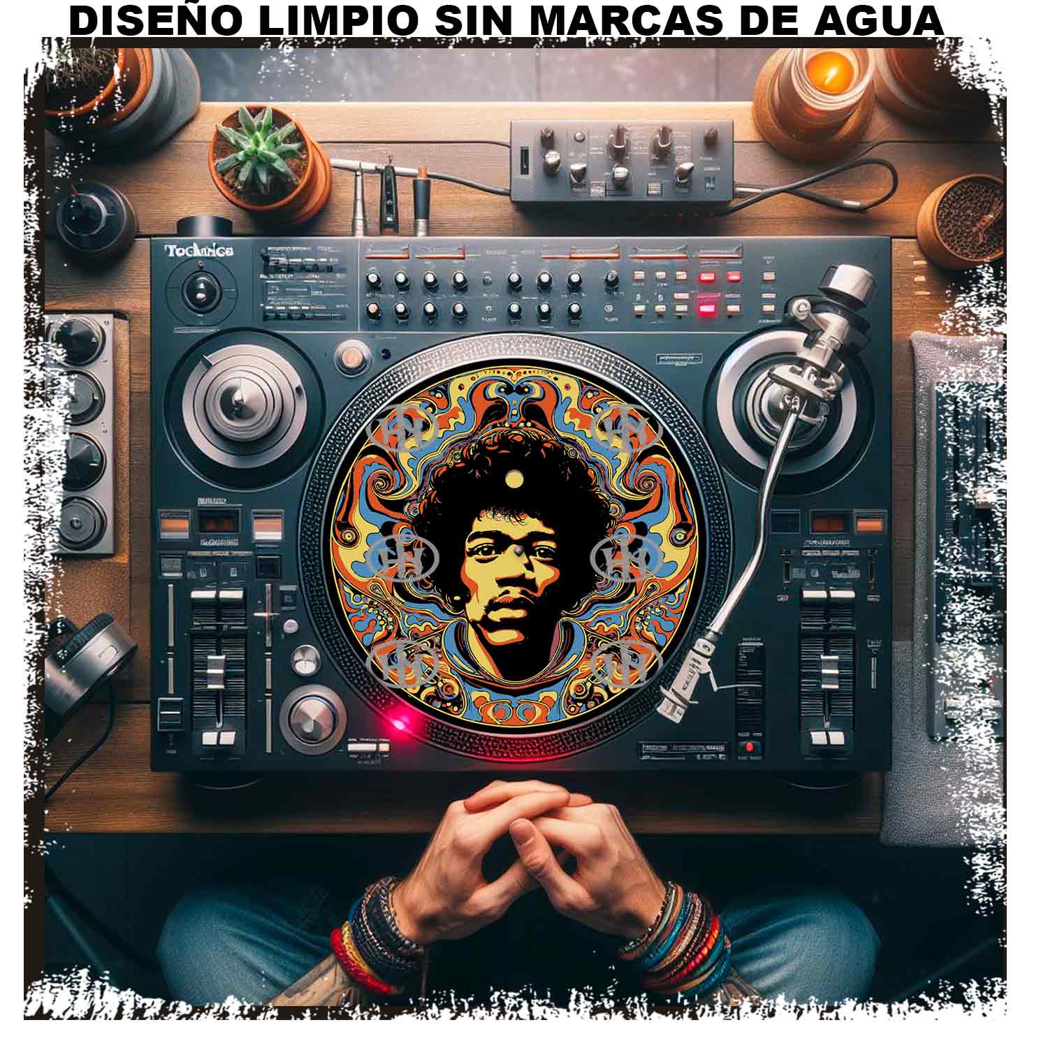 Jimi Hendrix Slipmats personalizado para Djing: imagen 3