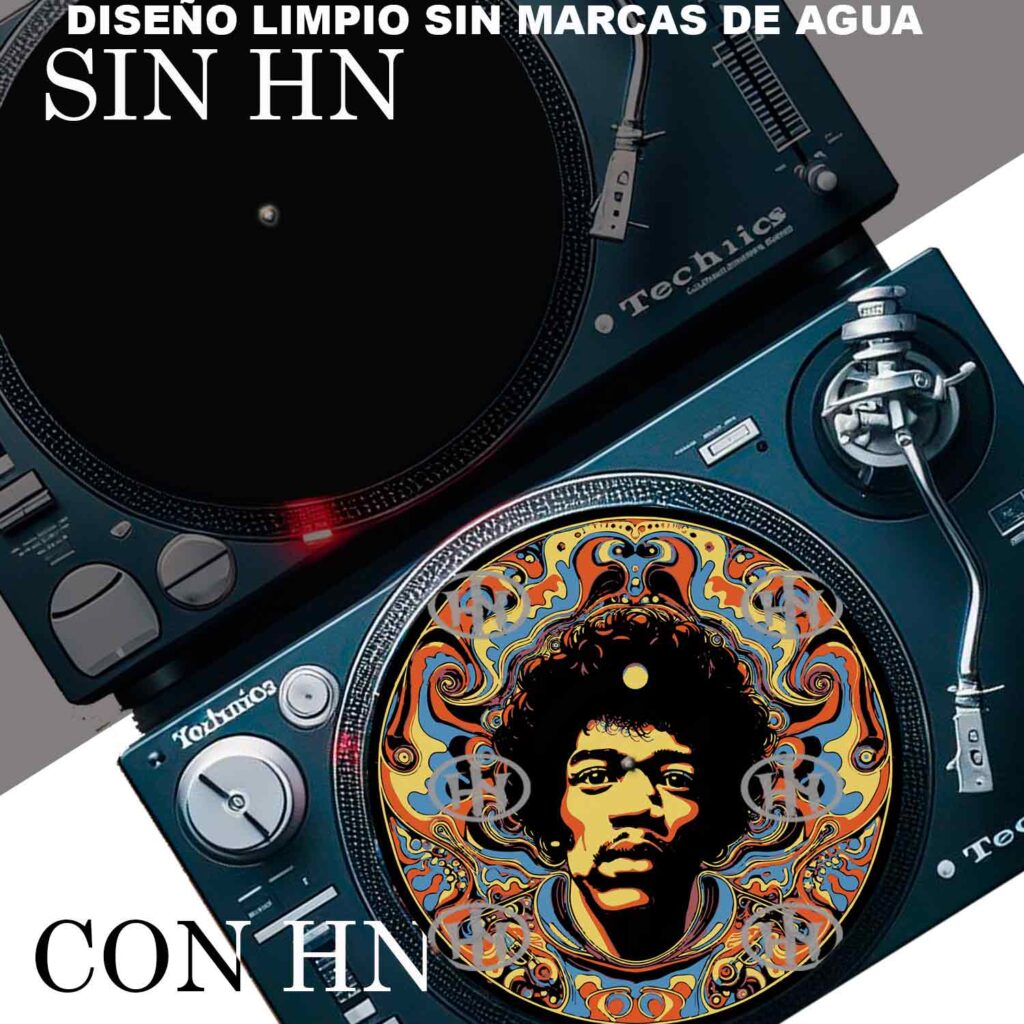Jimi Hendrix Slipmats personalizado para Djing