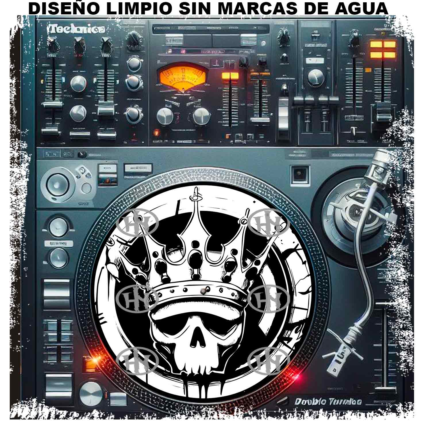 King Skull Slipmats personalizado para Djing: imagen 2