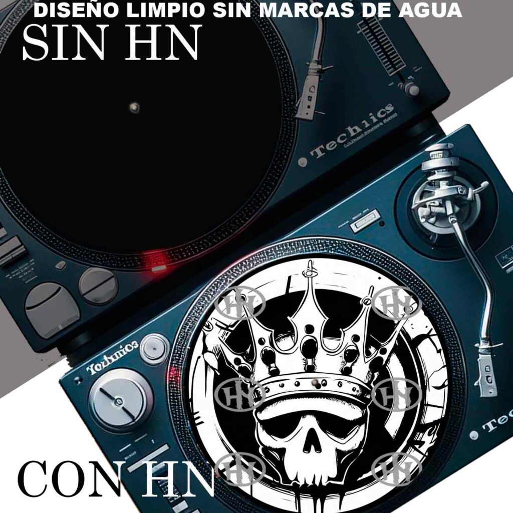 King Skull Slipmats personalizado para Djing
