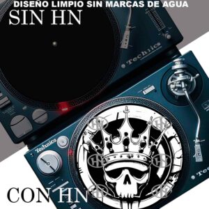 King Skull Slipmats personalizado para Djing: imagen 4