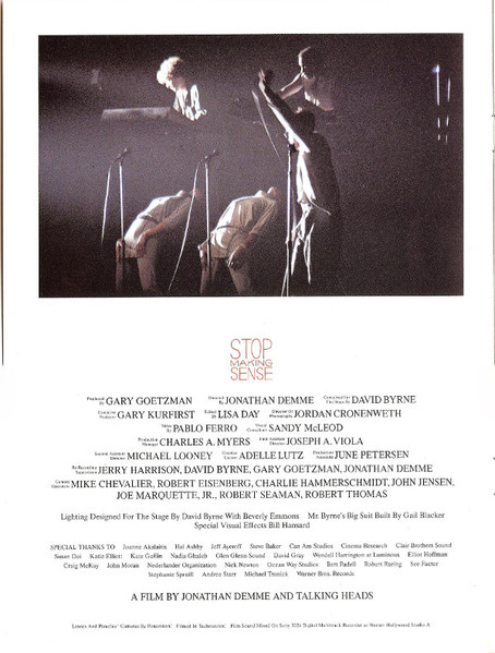 Talking Heads, Stop Making Sense - LP
