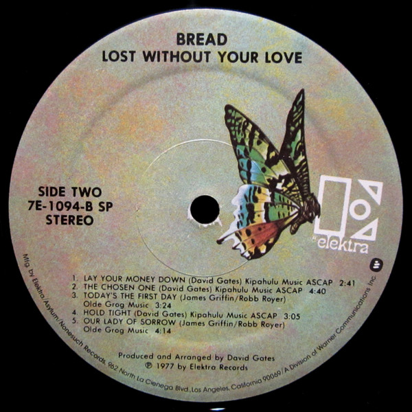 Bread, Lost Without Your Love - LP