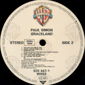 Paul Simon, Graceland - LP: imagen 4