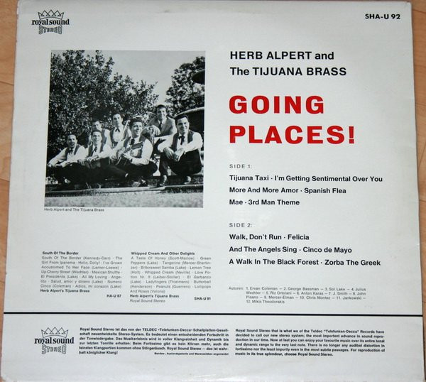Herb Alpert & The Tijuana Brass, !!Going Places!! - LP