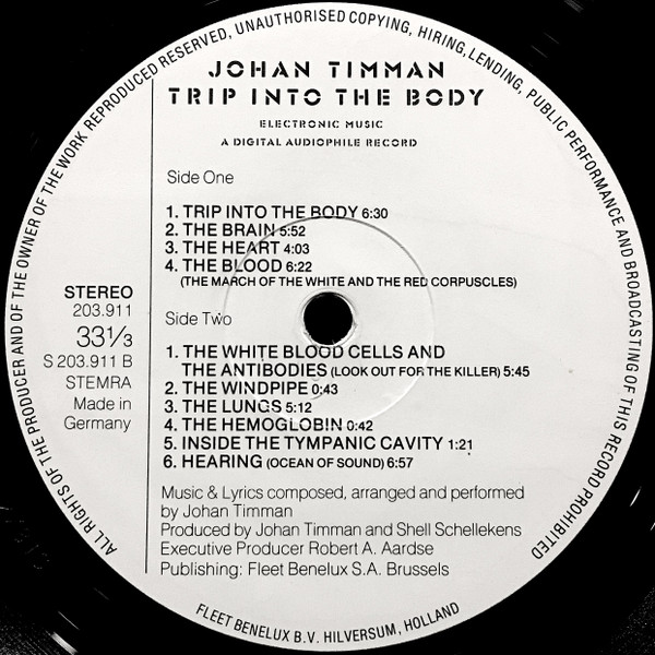 Johan Timman, Trip Into The Body - LP
