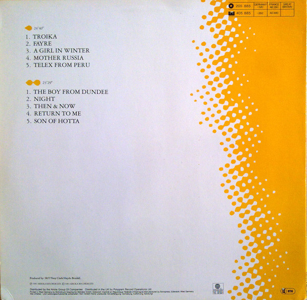 Sky, Cadmium - LP Album Stereo