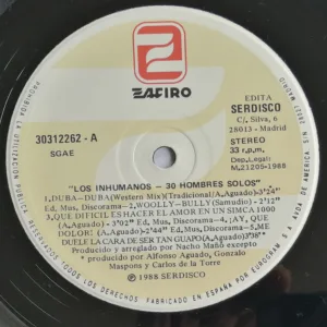 Los Inhumanos, 30 Hombres Solos - LP: imagen 4