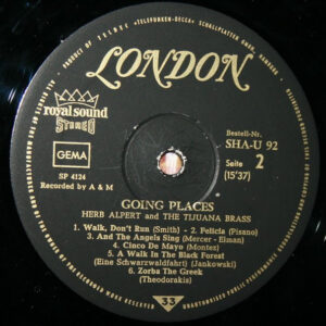 Herb Alpert & The Tijuana Brass, !!Going Places!! - LP: imagen 4