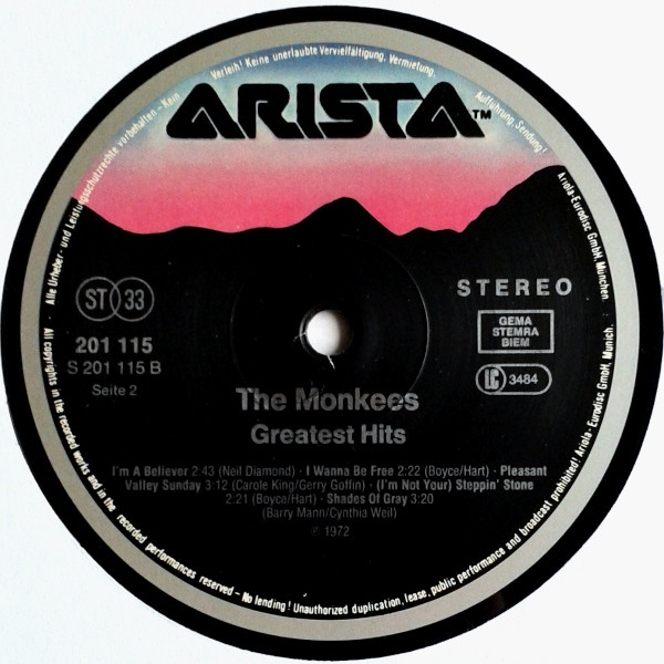 The Monkees, Greatest Hits - LP