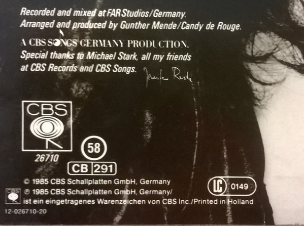 Jennifer Rush, Movin' - LP