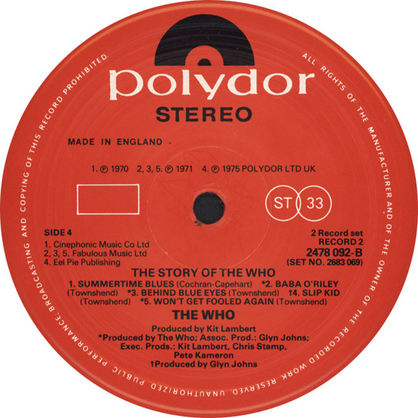 The Who, The Story Of The Who - LP