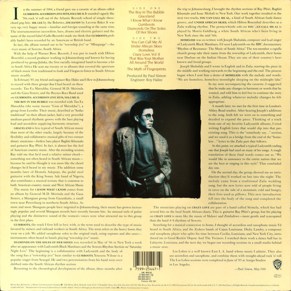 Paul Simon, Graceland - LP