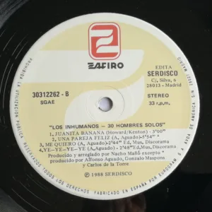 Los Inhumanos, 30 Hombres Solos - LP: imagen 3