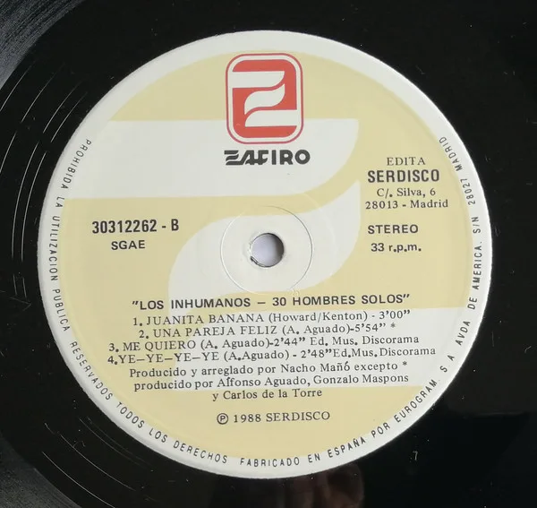 Los Inhumanos, 30 Hombres Solos - LP