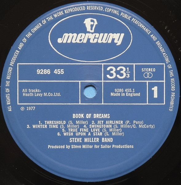 Steve Miller Band, Book Of Dreams - LP