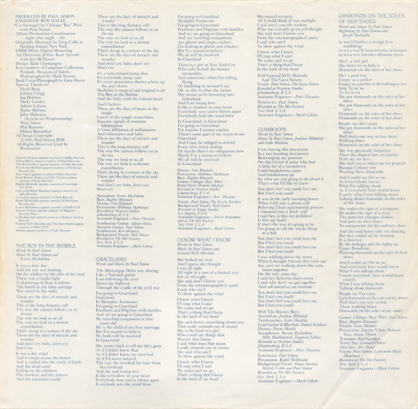 Paul Simon, Graceland - LP