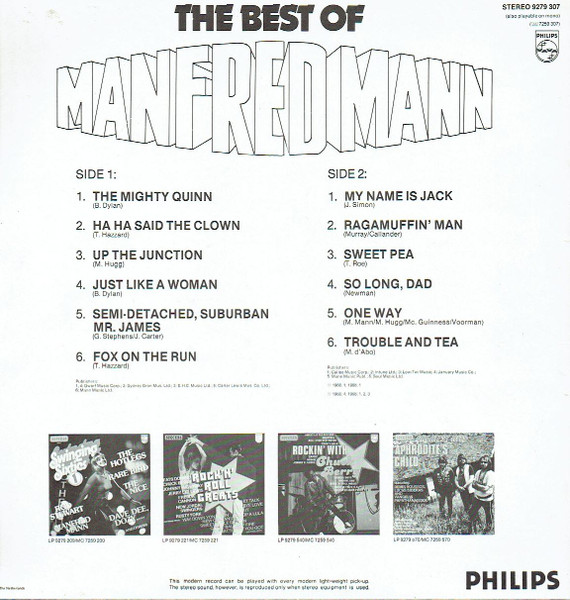 Manfred Mann, The Best Of Manfred Mann - LP
