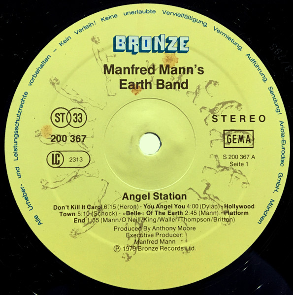 Manfred Mann's Earth Band, Angel Station - LP