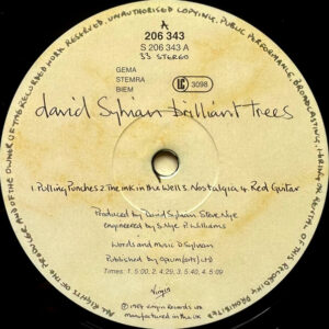 David Sylvian, Brilliant Trees - LP: imagen 4