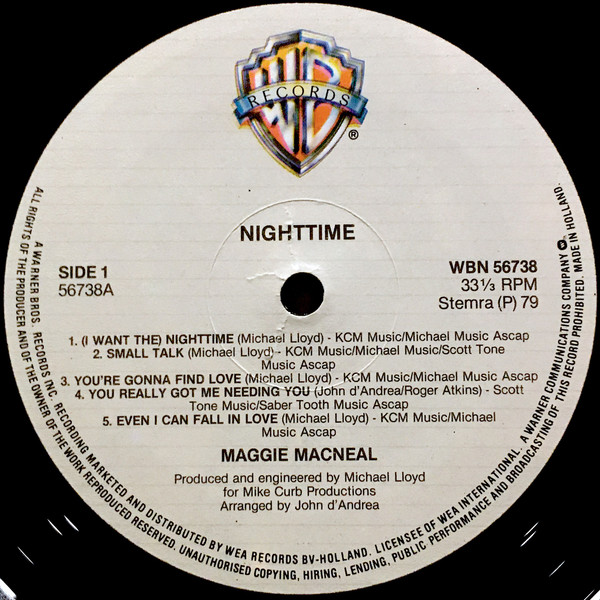 Maggie MacNeal, Night Time - LP