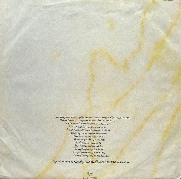 David Sylvian, Brilliant Trees - LP